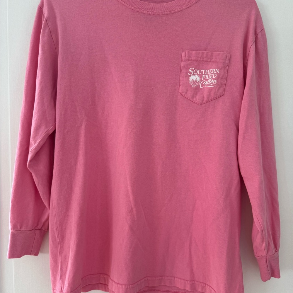 Southern Fried Cotton Kids Pink Long Sleeve Shirt